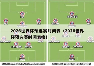 2026世界杯预选赛时间表（2026世界杯预选赛时间表格）